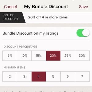 Bundle 4 or more items and get 20% off